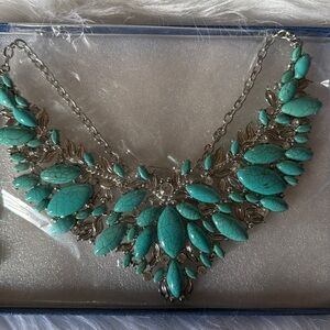 Elegant Turquoise and Silver Necklace